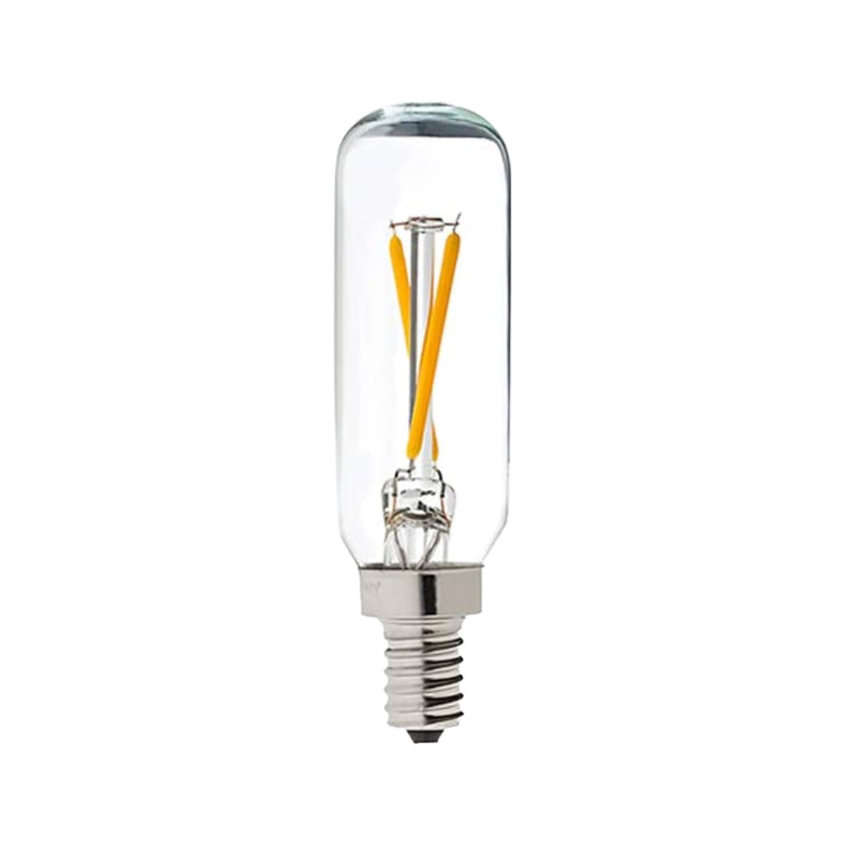 Clear Tubular Candelabra Bulb 2 Watt Clear LED Dimmable E12 2700K