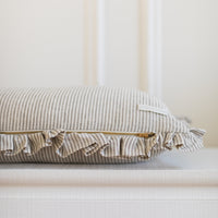 Sallie Ruffle Pillow Cover - Grey - 12" x 21"