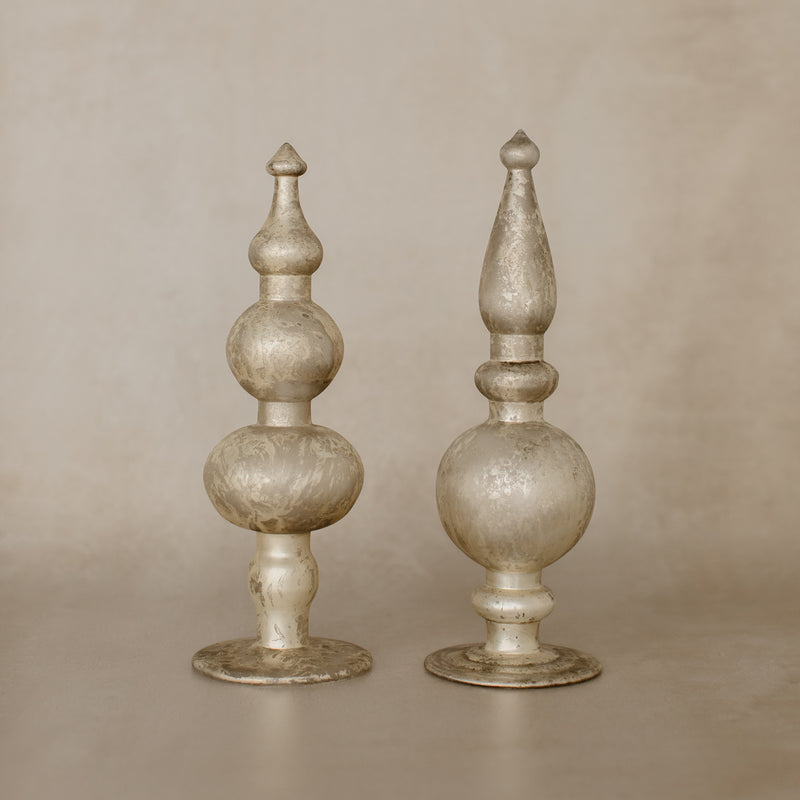 Antique Pewter Finials