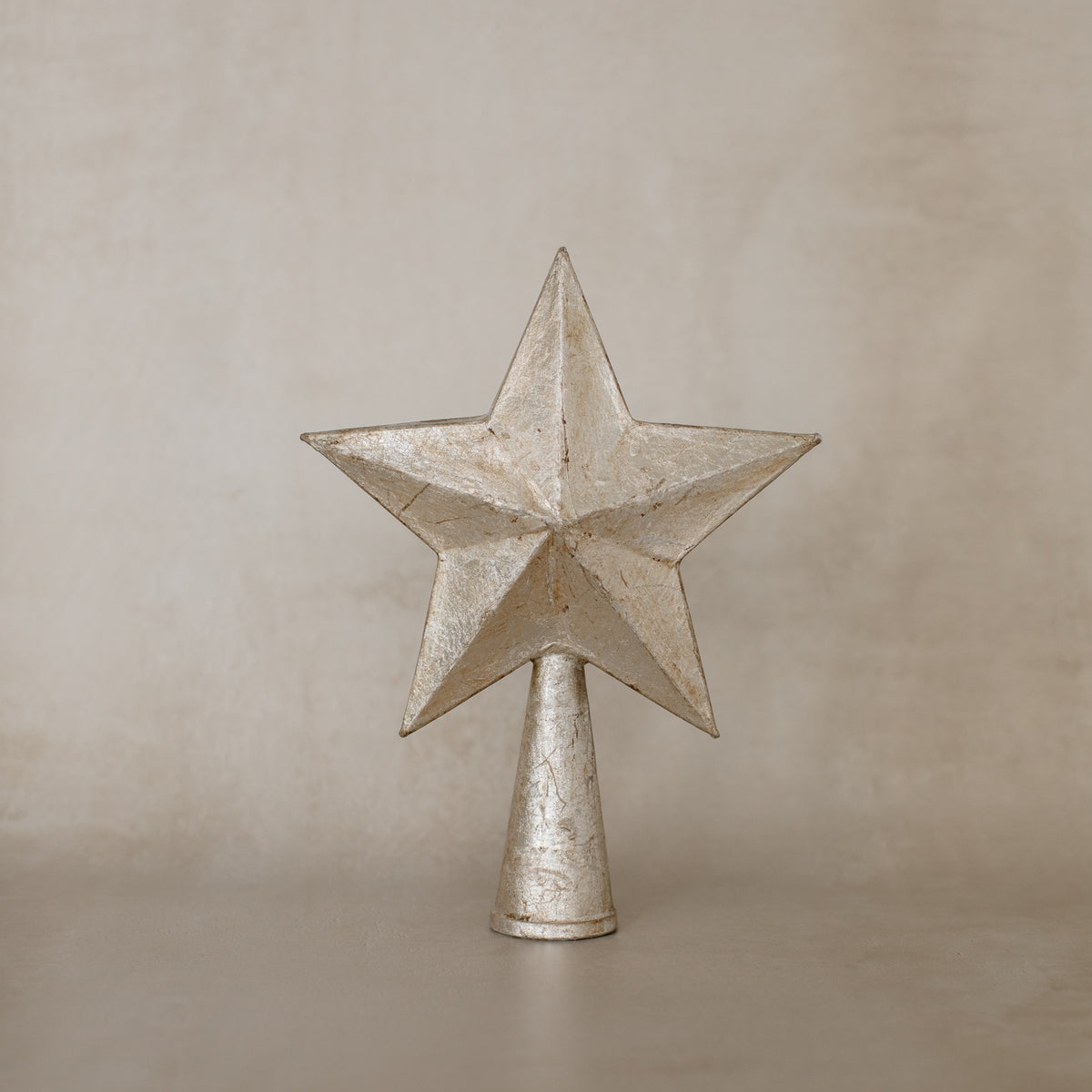 Antique Silver Star Tree Toppers