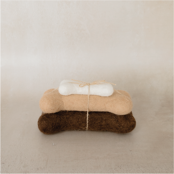 Felted Wool Dog Bone Gift Set