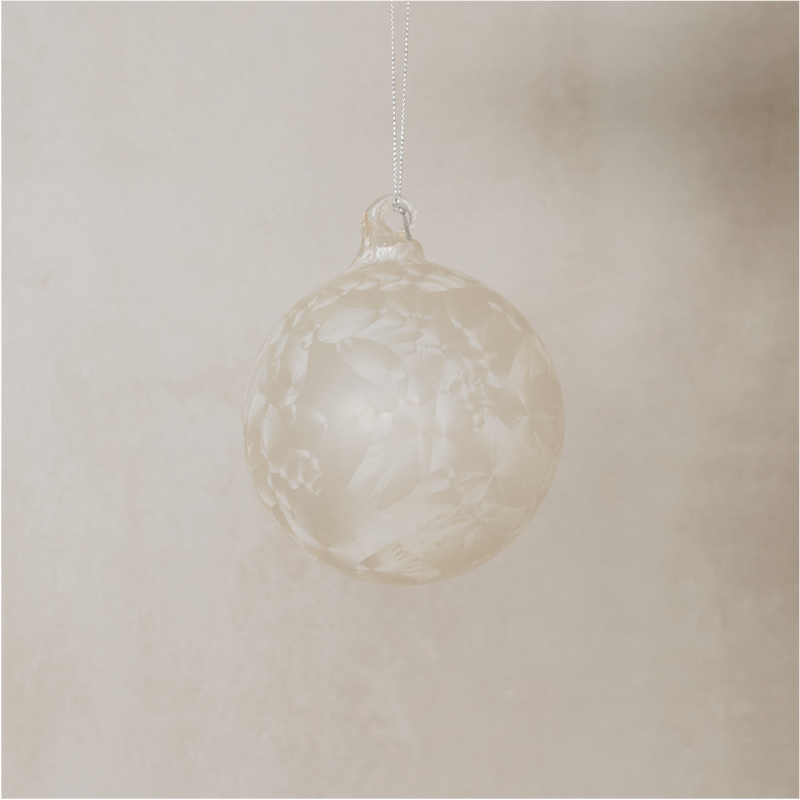 Crystalline Glass Ball Ornament