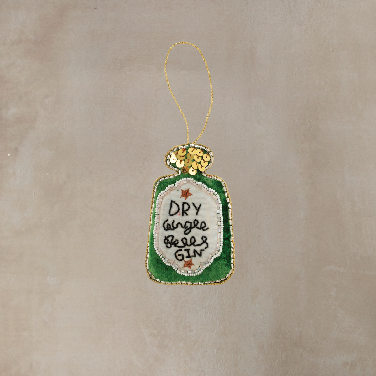 Gin Embroidered Ornament