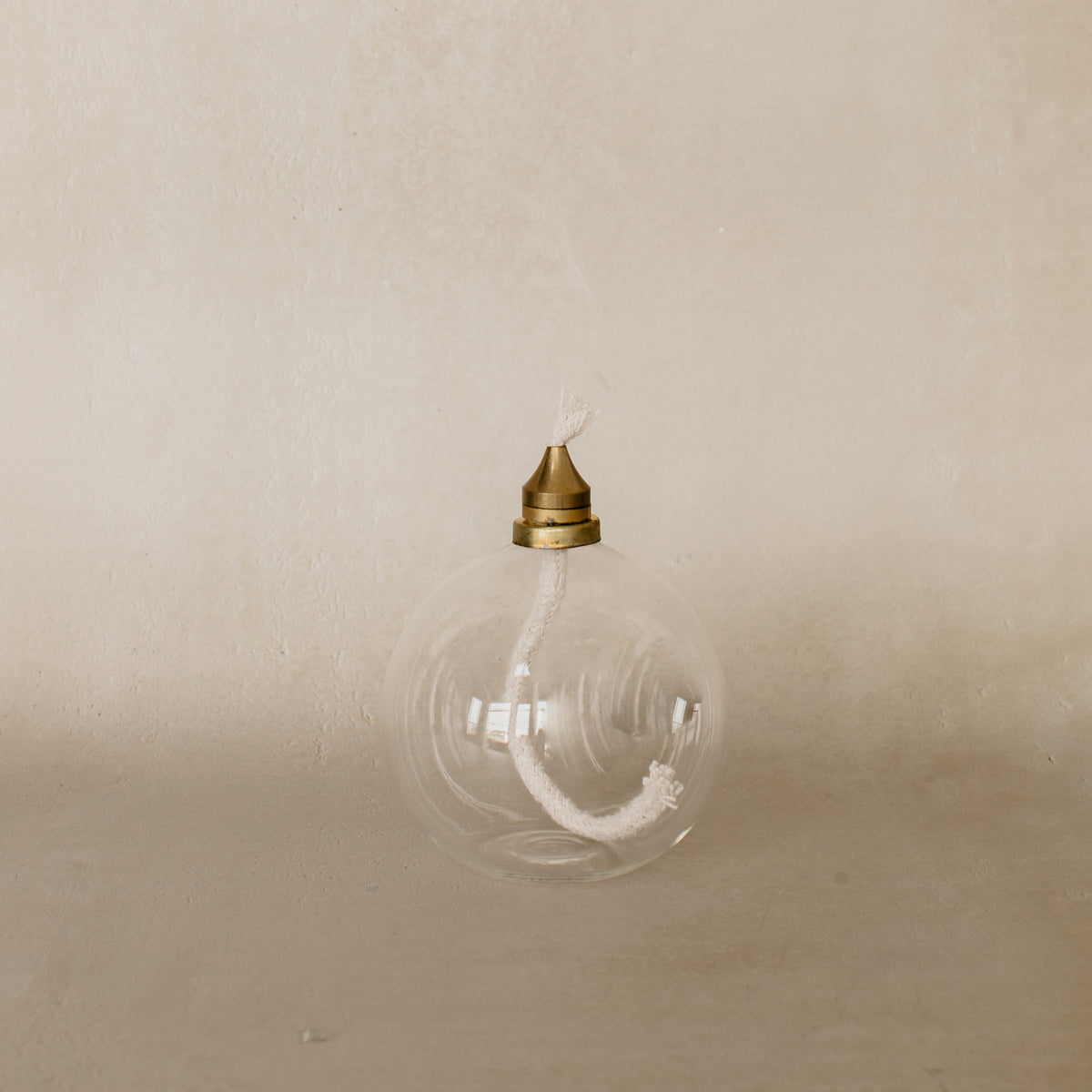 Brass & Glass Oil Lamp