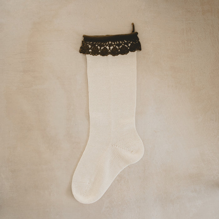 Crocheted Stocking - Espresso