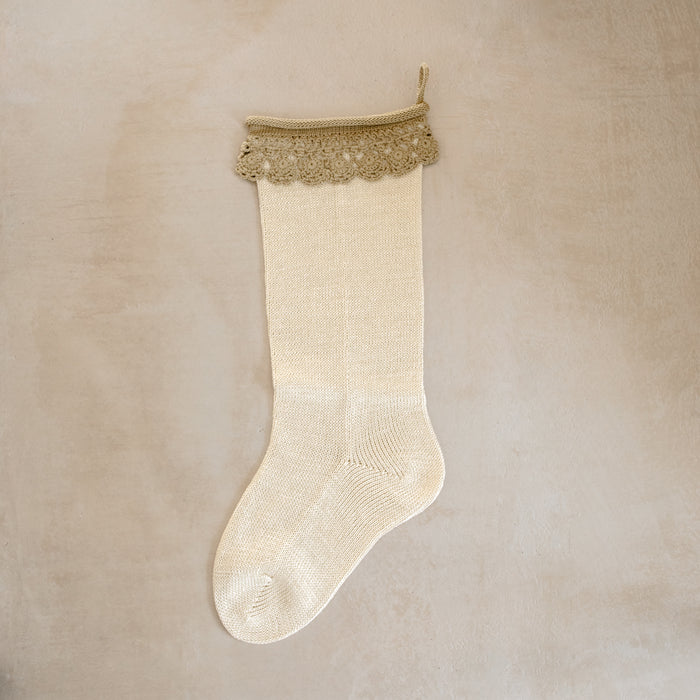 Crocheted Stocking - Latté