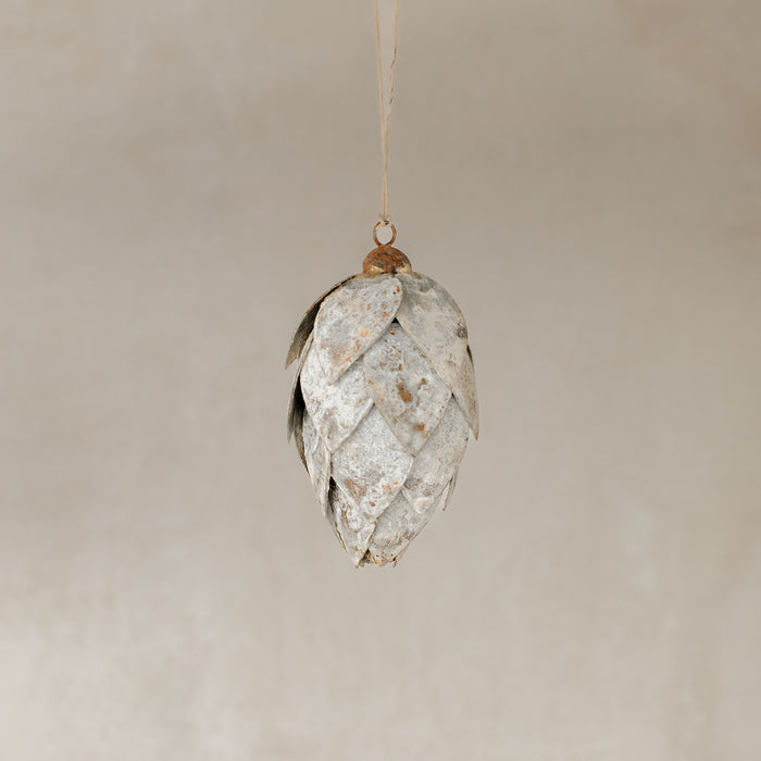 Distressed Iron Pinecone Ornament