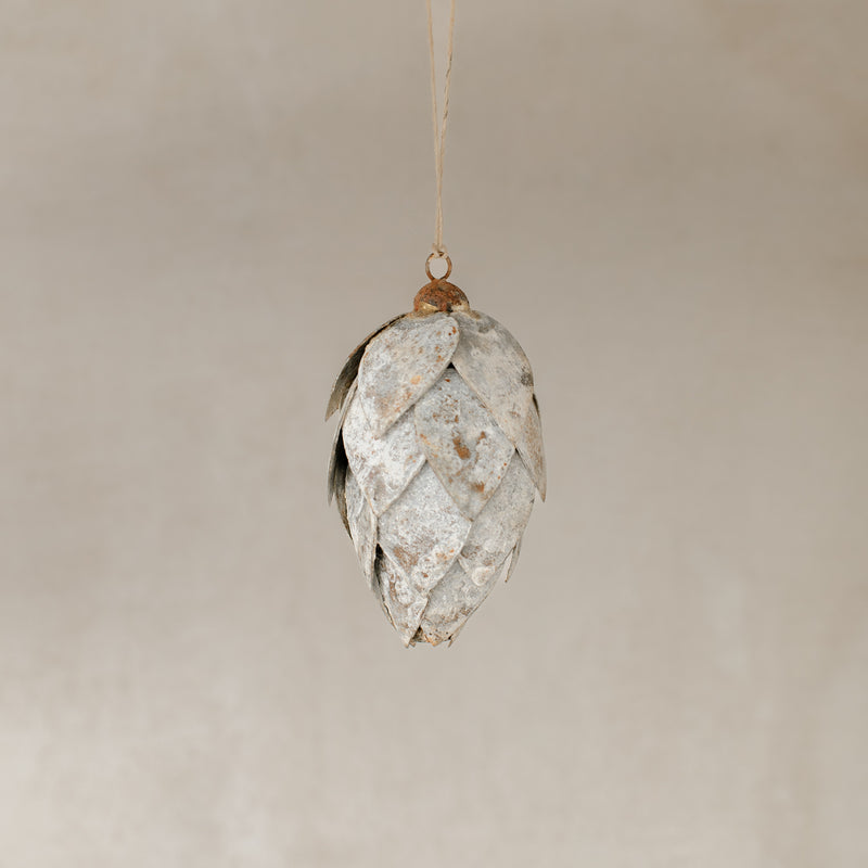 Distressed Iron Pinecone Ornament