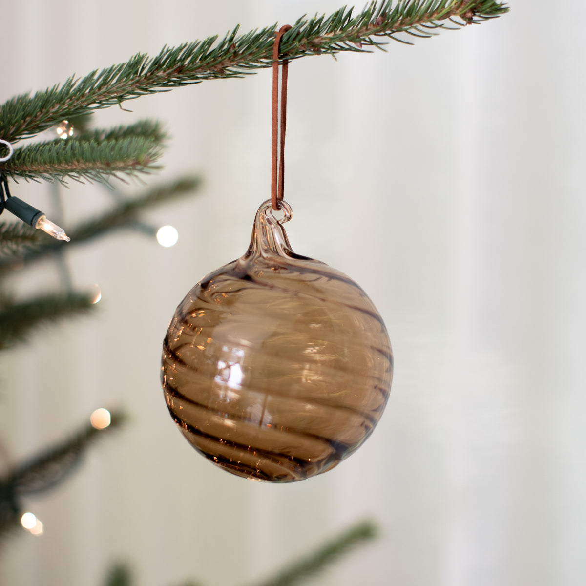 Glass Ball Swirl Ornament