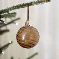 Glass Ball Swirl Ornament