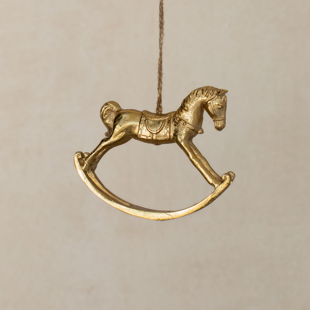 Golden Rocking Horse Ornament