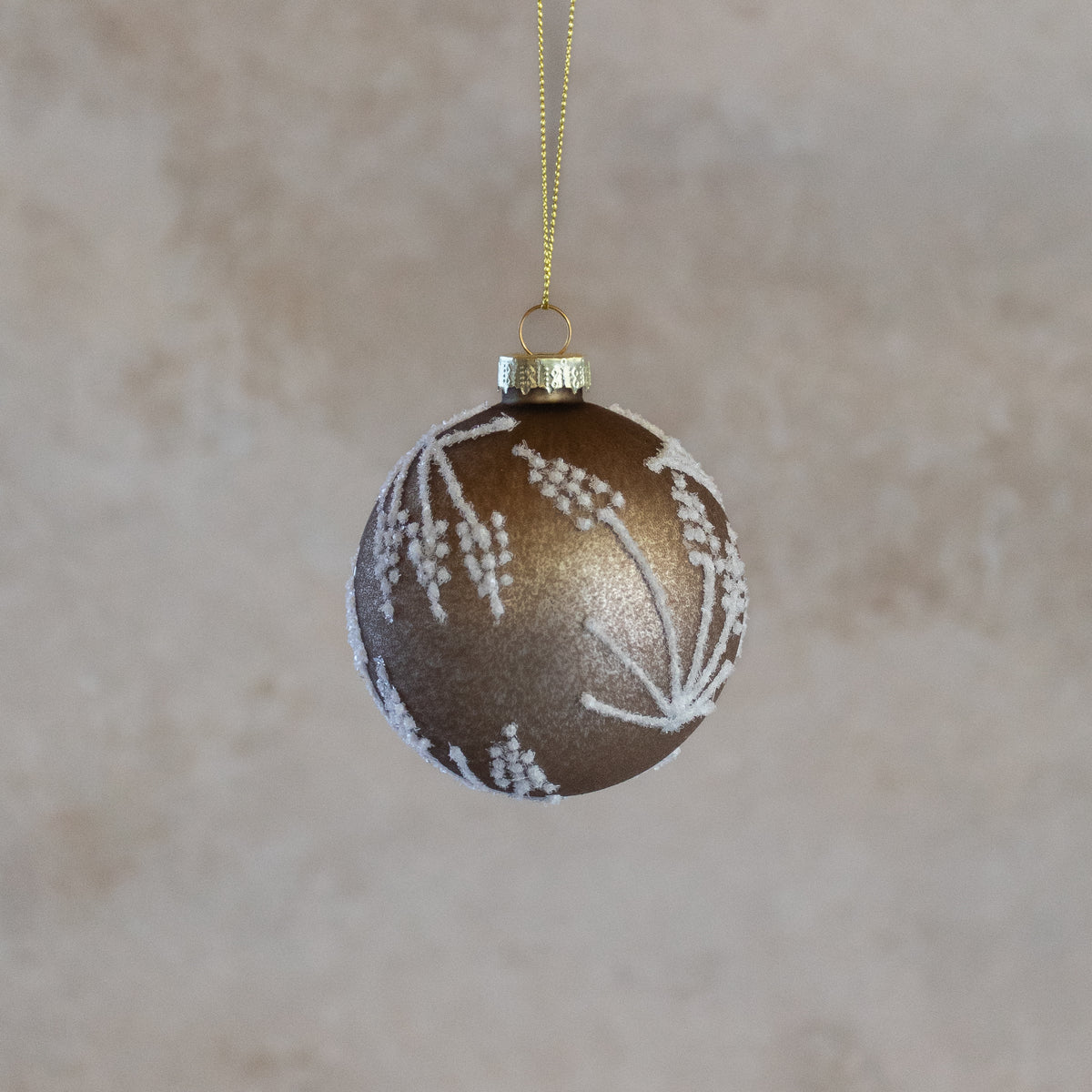Frosted Vines Glass Ornament