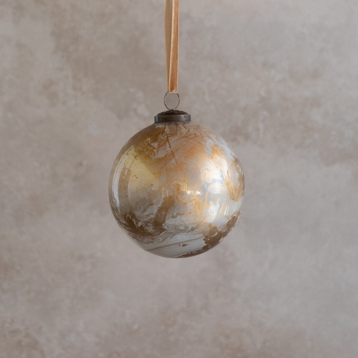 Grand Marbled Glass Ornament
