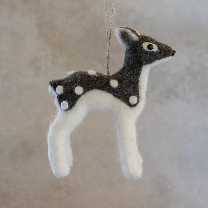 Reindeer Ornament - Grey