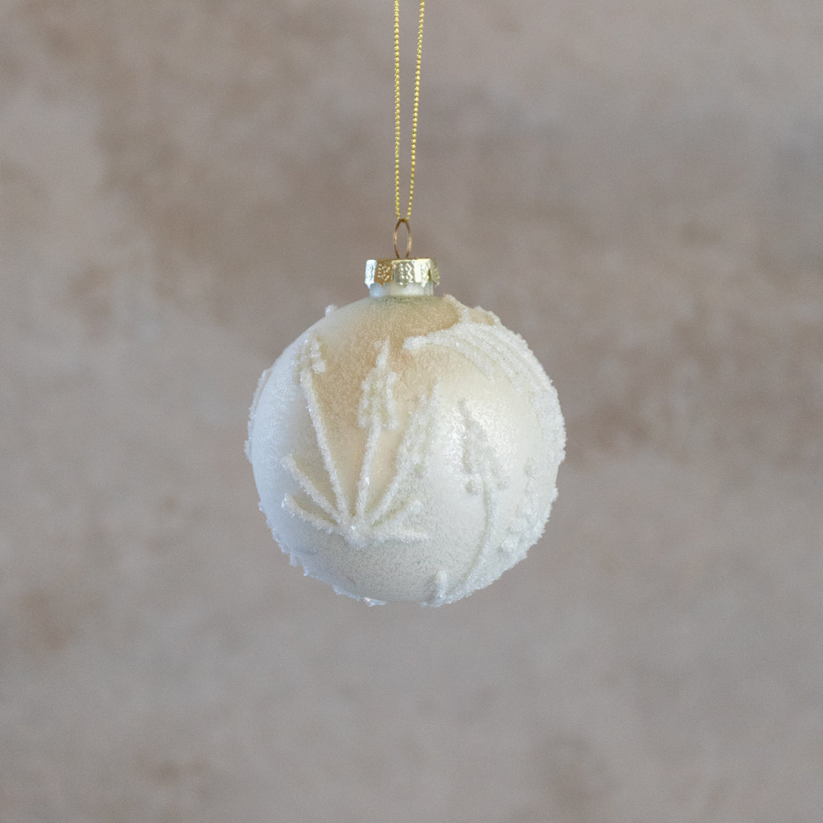Snowswirl Glass Ornament
