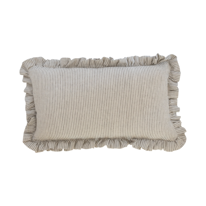 Sallie Ruffle Pillow Cover - Grey