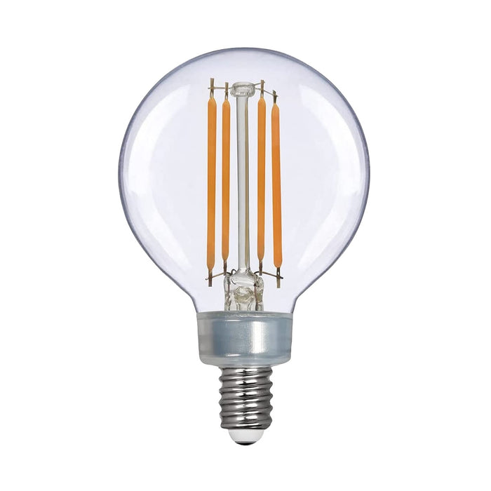Candelabra Clear Globe Bulb 4 Watt LED Dimmable G16 2700K