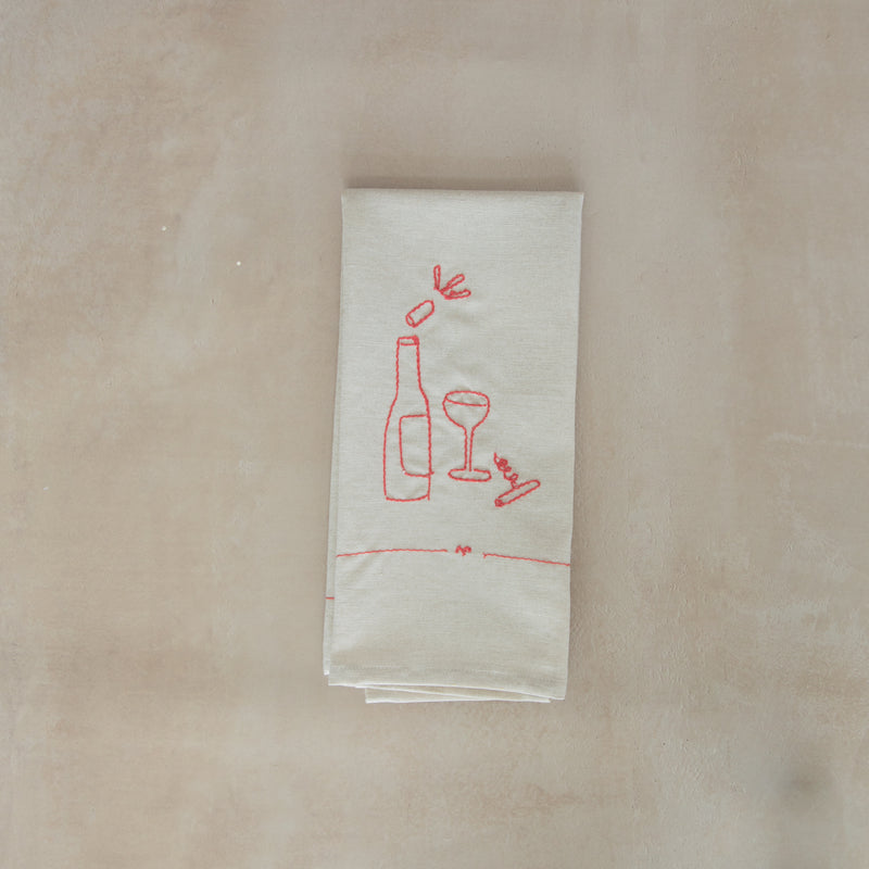 Parisian Christmas Café Tea Towel