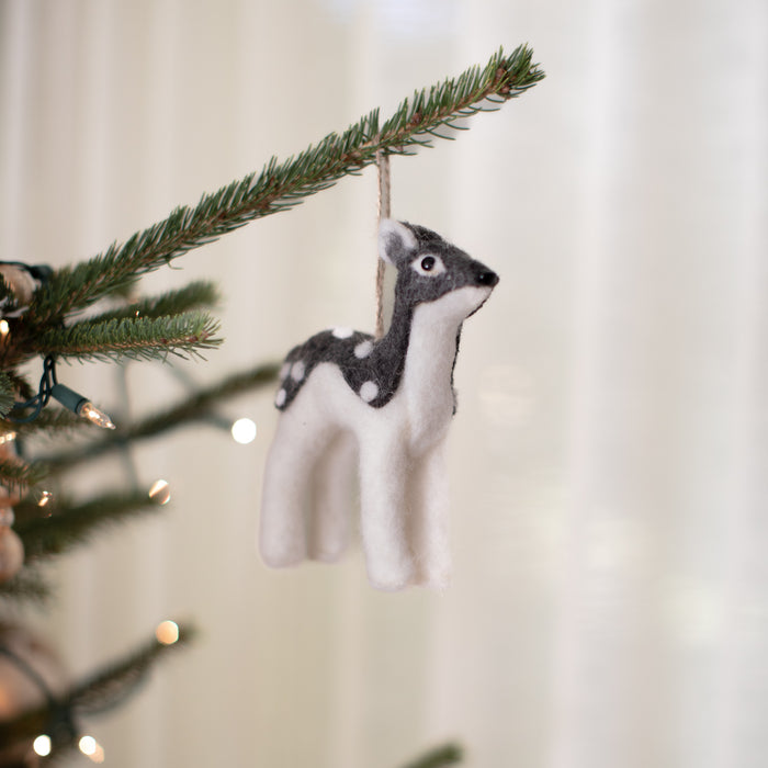 Reindeer Ornament - Grey