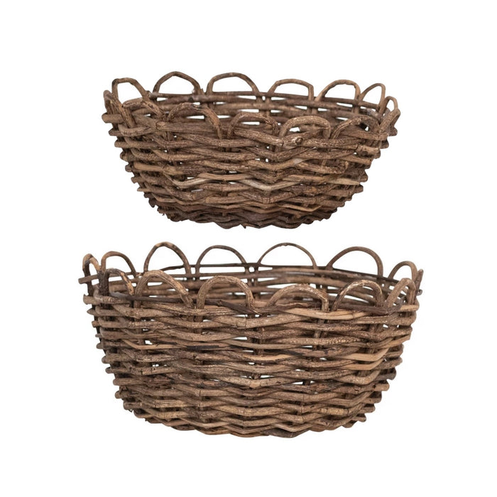 Scalloped Orchard Baskets