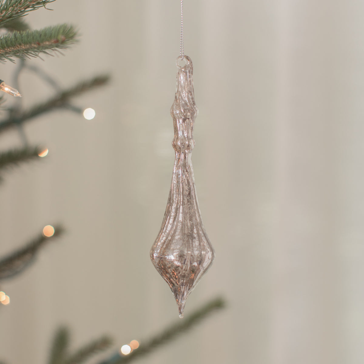 Silver Glassdrop Antique Ornaments