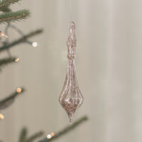 Silver Glassdrop Antique Ornaments