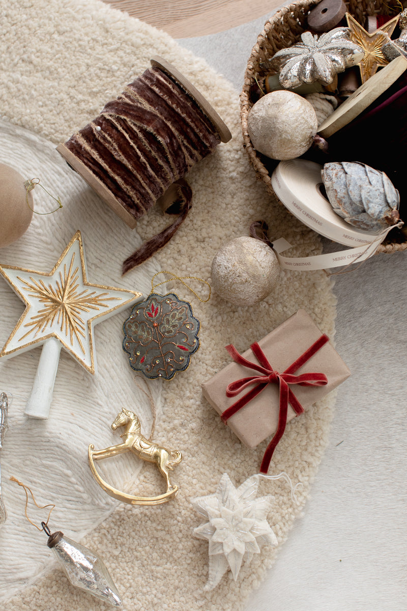 Distressed Iron Pinecone Ornament