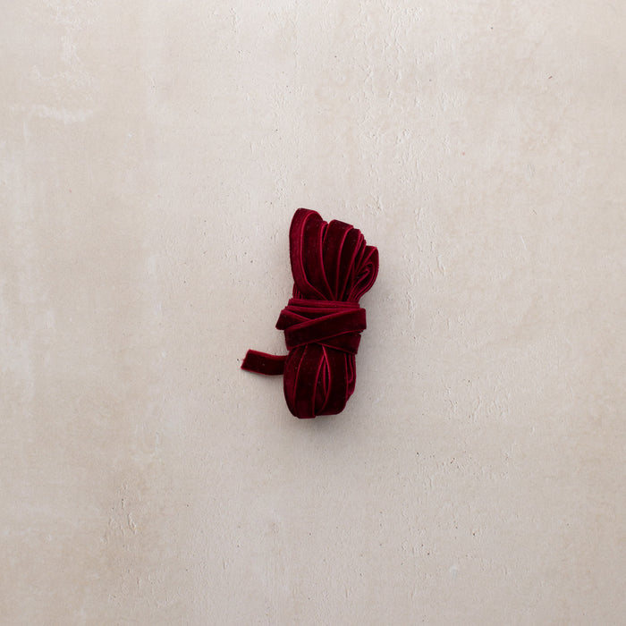 Velvet Ribbon - Cabernet Red