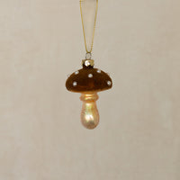 Winter Pearl Mushroom Ornament