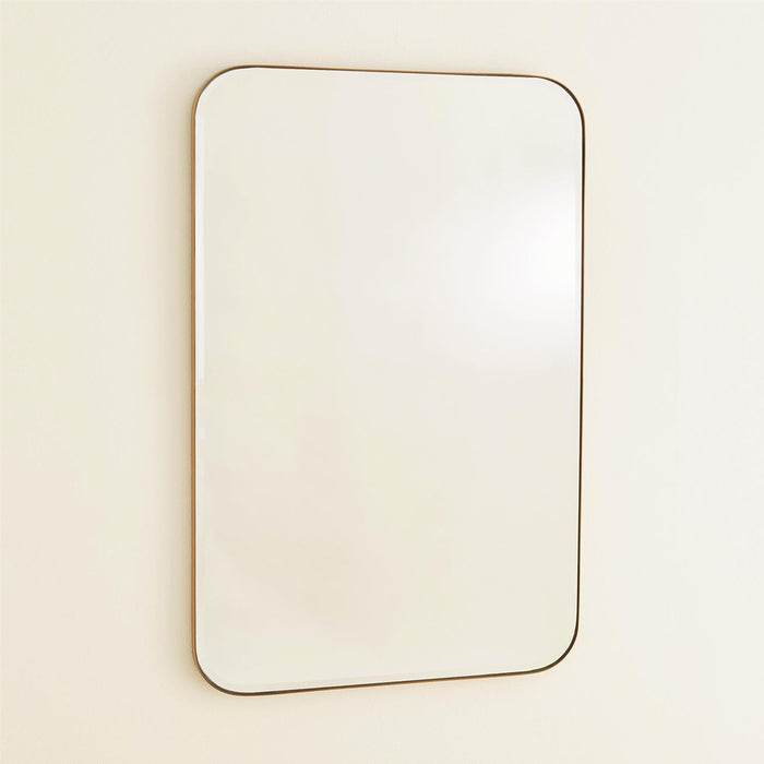 Banded Brass Mirror