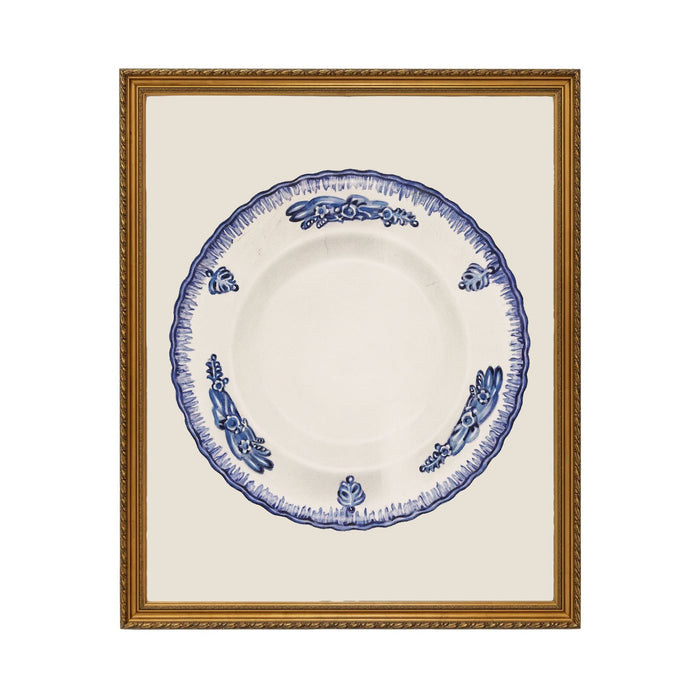 Victorian Blue Plate - Unframed Art Print