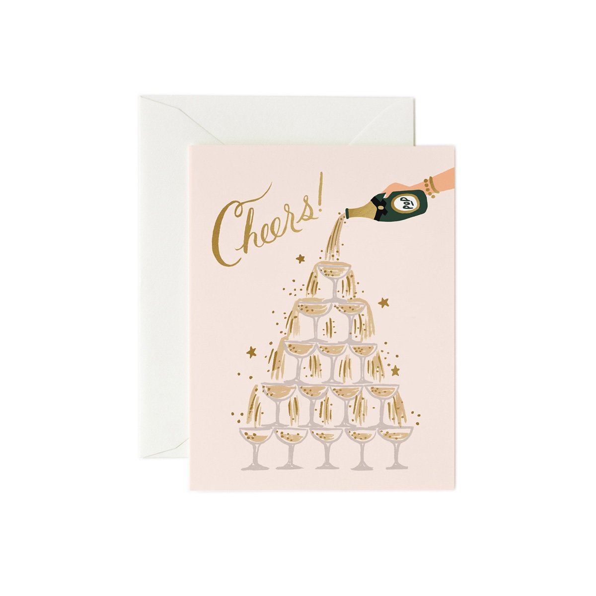 Greeting Card - Champagne Tower Cheers!
