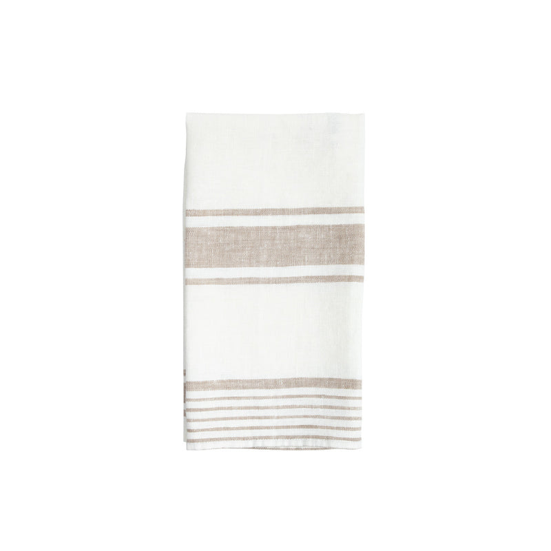MH Tea Towel - Beige French Stripe