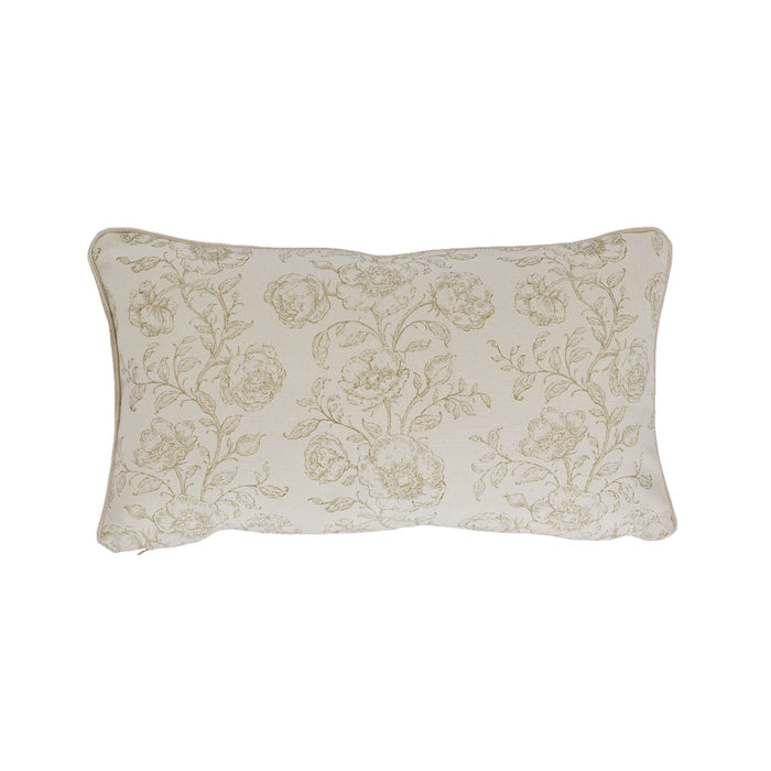 Mabel Pillow Cover - Olive - Lumbar, Piped