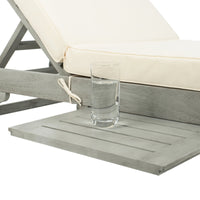 Hampton Chaise with Side Table - Ash Grey