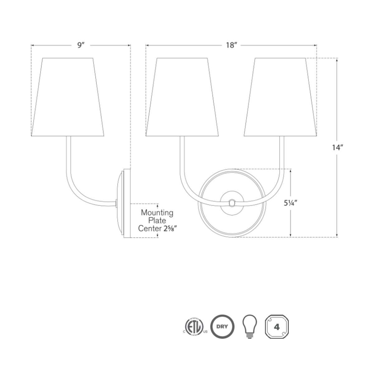 Vendome deals double sconce